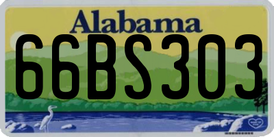 AL license plate 66BS303
