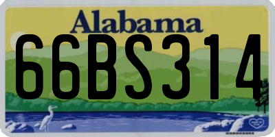 AL license plate 66BS314