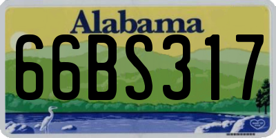 AL license plate 66BS317
