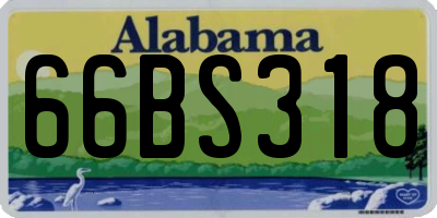 AL license plate 66BS318