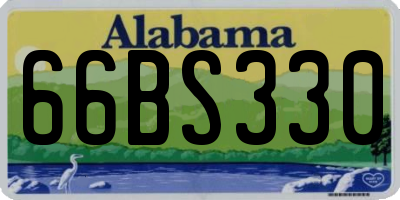 AL license plate 66BS330