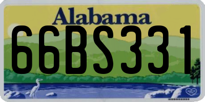 AL license plate 66BS331
