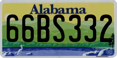AL license plate 66BS332