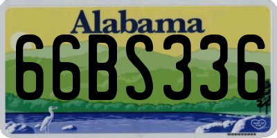 AL license plate 66BS336