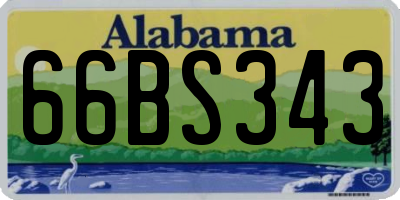 AL license plate 66BS343