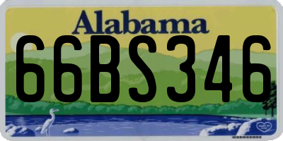AL license plate 66BS346