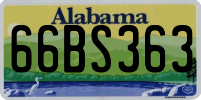AL license plate 66BS363