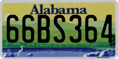 AL license plate 66BS364