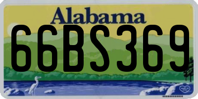 AL license plate 66BS369