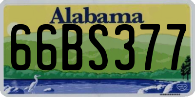 AL license plate 66BS377