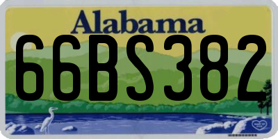 AL license plate 66BS382