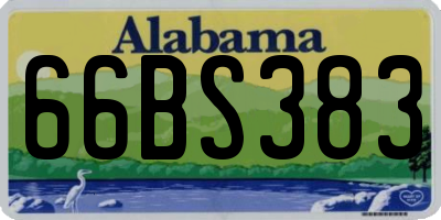 AL license plate 66BS383