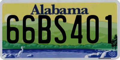 AL license plate 66BS401