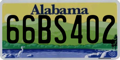 AL license plate 66BS402