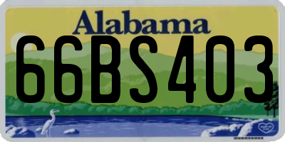 AL license plate 66BS403