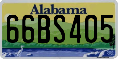 AL license plate 66BS405