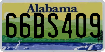 AL license plate 66BS409