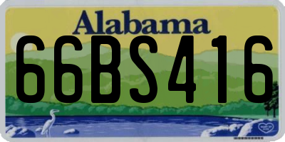AL license plate 66BS416