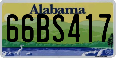 AL license plate 66BS417