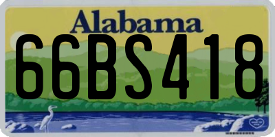 AL license plate 66BS418