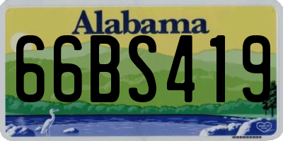 AL license plate 66BS419