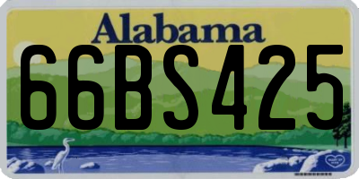 AL license plate 66BS425