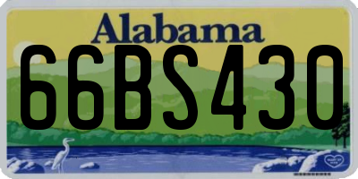 AL license plate 66BS430