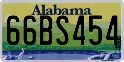 AL license plate 66BS454