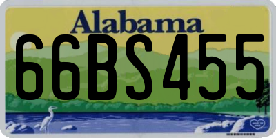 AL license plate 66BS455