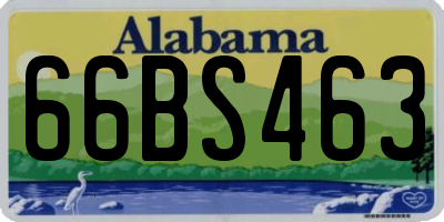 AL license plate 66BS463