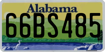 AL license plate 66BS485