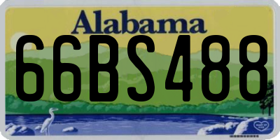 AL license plate 66BS488