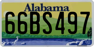 AL license plate 66BS497