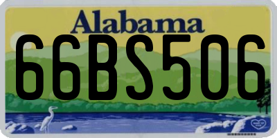 AL license plate 66BS506