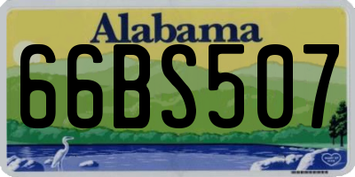 AL license plate 66BS507