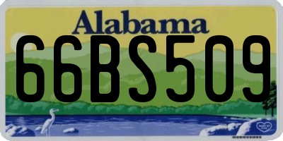 AL license plate 66BS509