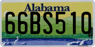 AL license plate 66BS510