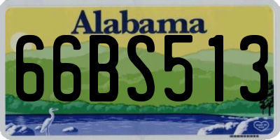 AL license plate 66BS513