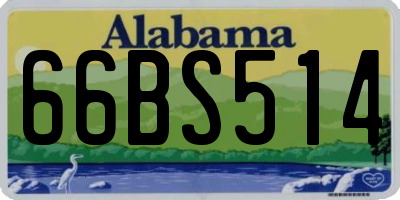 AL license plate 66BS514
