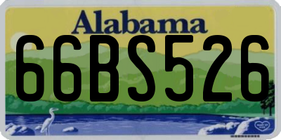 AL license plate 66BS526