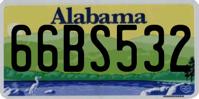 AL license plate 66BS532