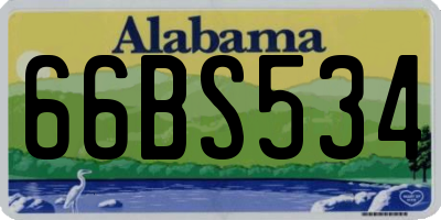 AL license plate 66BS534