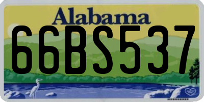 AL license plate 66BS537