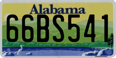 AL license plate 66BS541
