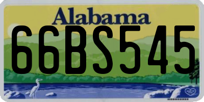 AL license plate 66BS545