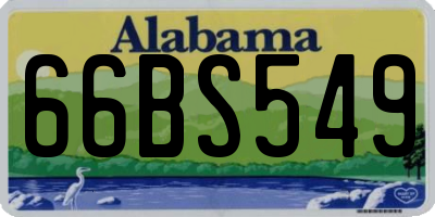 AL license plate 66BS549