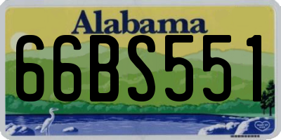 AL license plate 66BS551