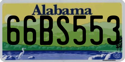 AL license plate 66BS553