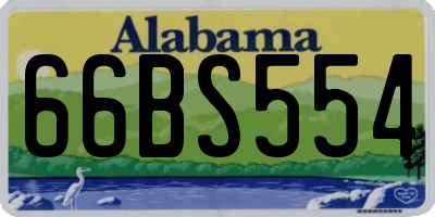 AL license plate 66BS554