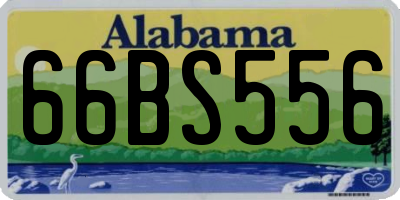 AL license plate 66BS556